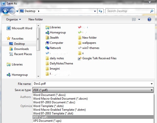 comment enregistrer un fichier office 2010 au format  pdf